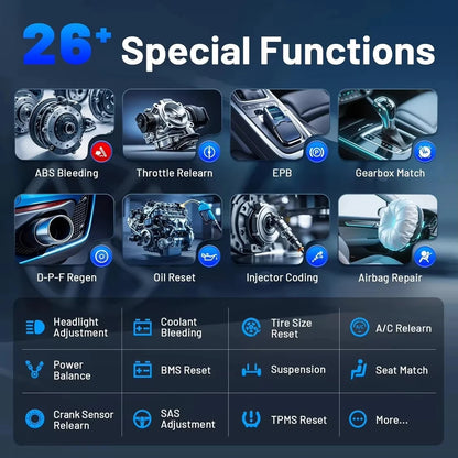 Professional OBD2 Scanner 26+ Reset Service Functions