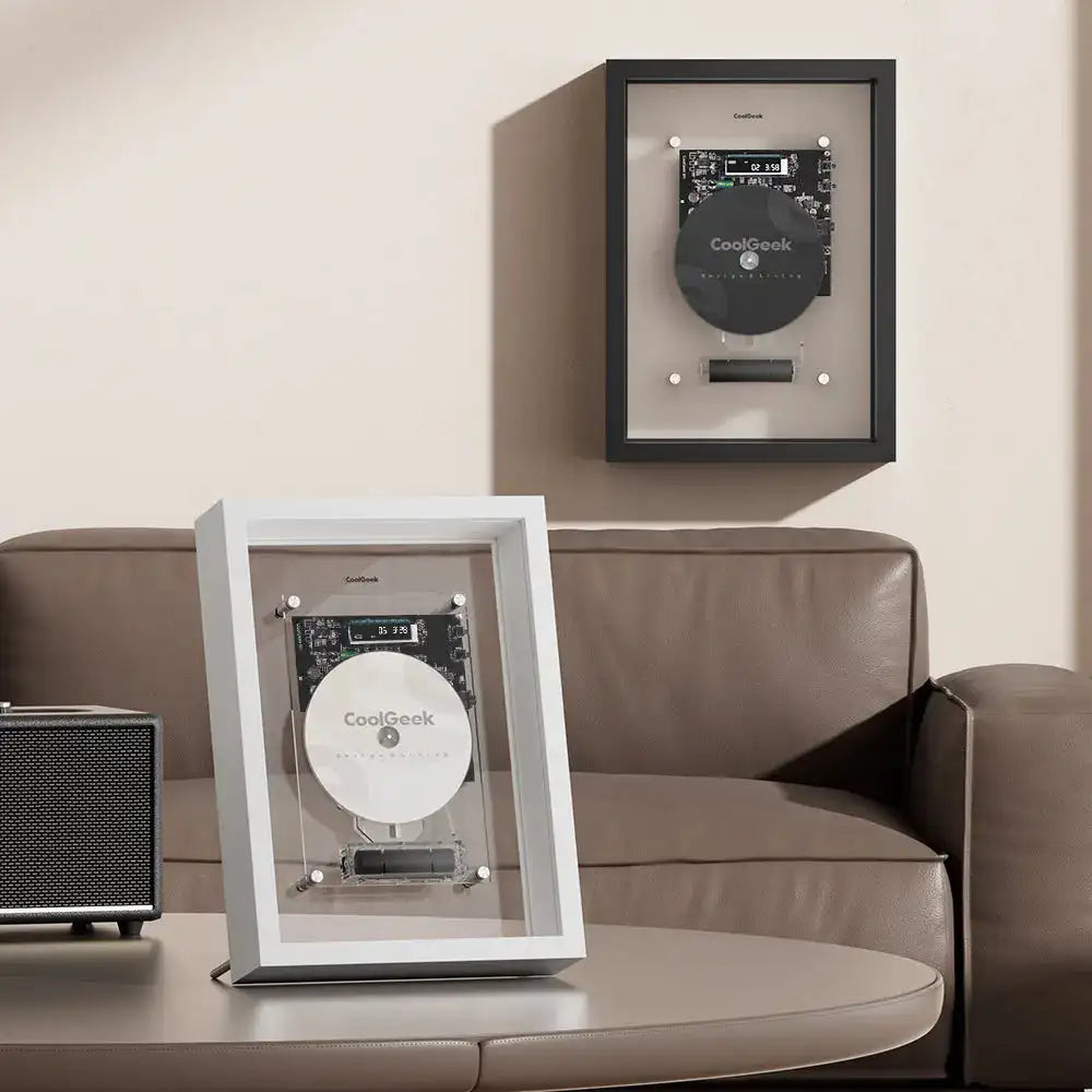 Vertical CD Player with Bluetooth 5.0 and Transparent Design