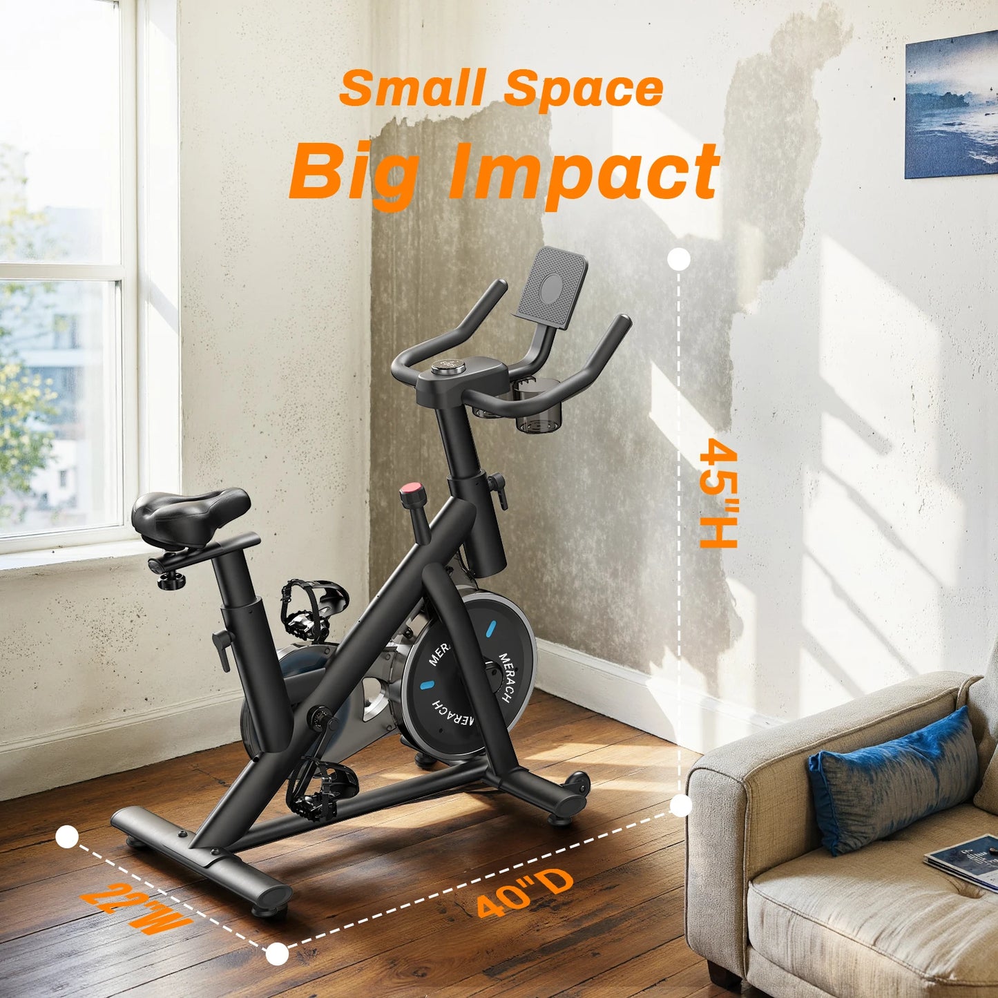 Indoor Exercise Bike with Tablet Mount & Low Noise