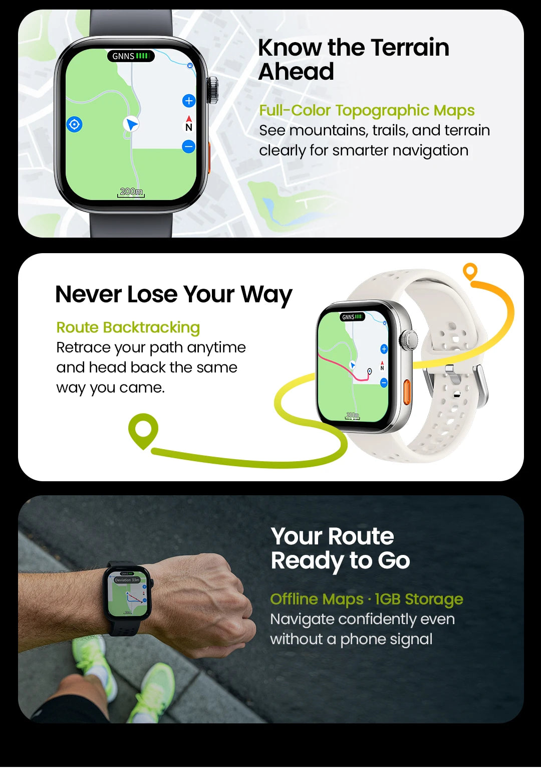 1.97 Inch AMOLED GPS Smartwatch with Compass and 5ATM
