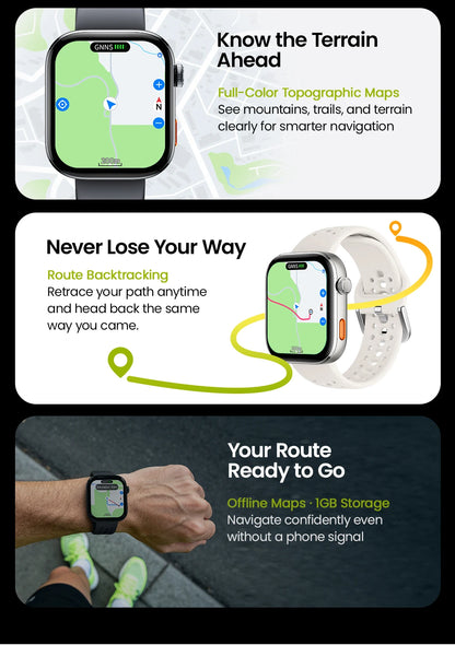 1.97 Inch AMOLED GPS Smartwatch with Compass and 5ATM