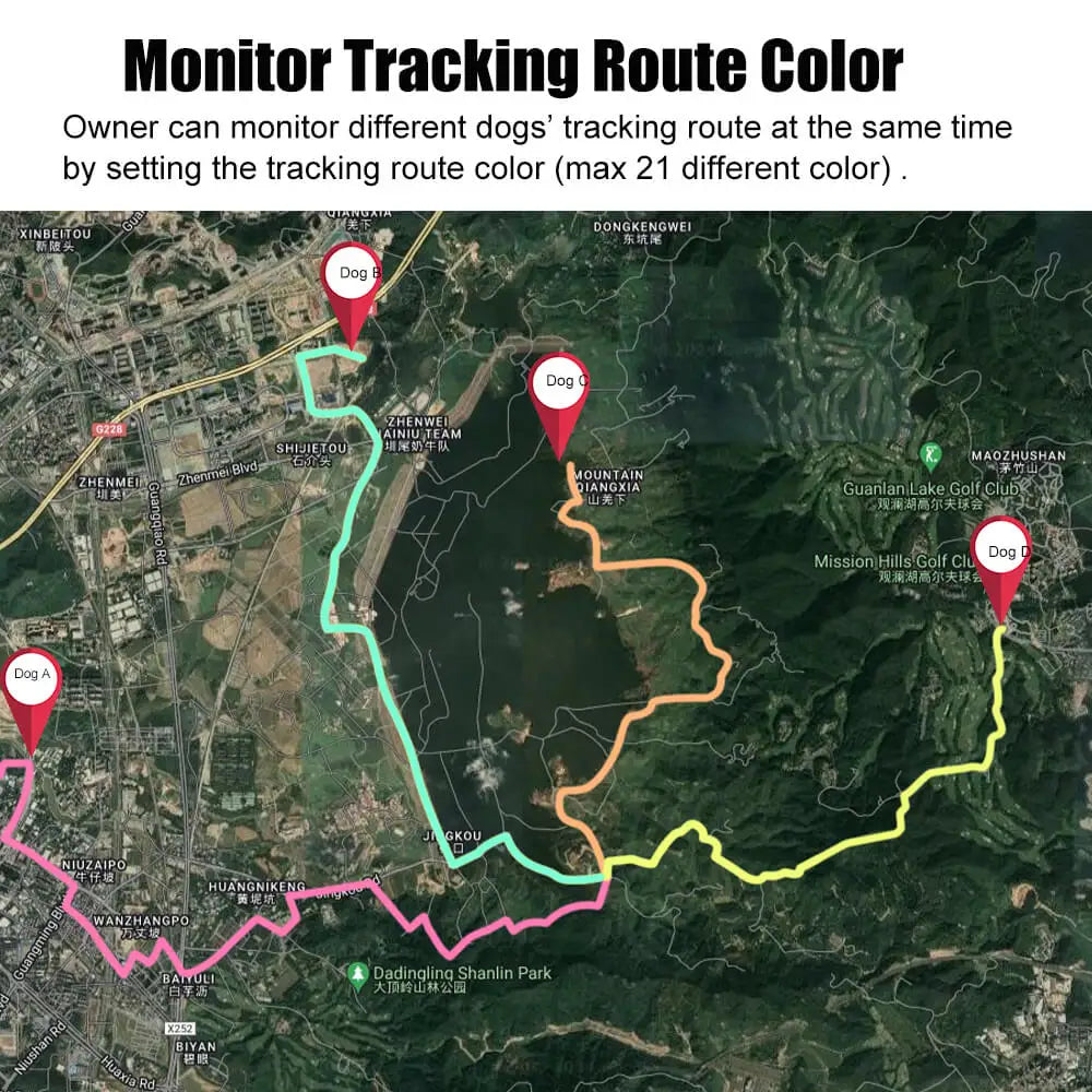 Hunting Dog GPS Tracker with 4000mAh Battery Blue