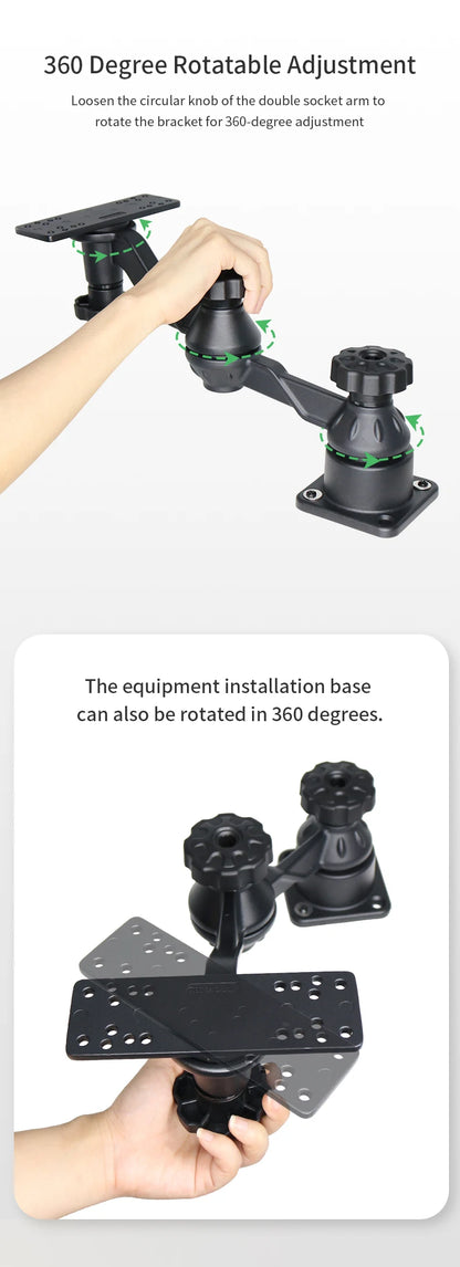 Heavy Duty 12 Adjustable Fish Finder Mount Arm