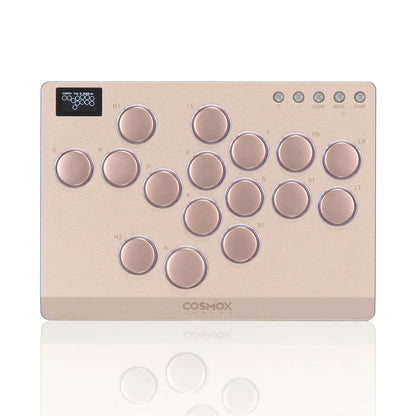 Gold Leverless Arcade Stick Fighting Game Controller