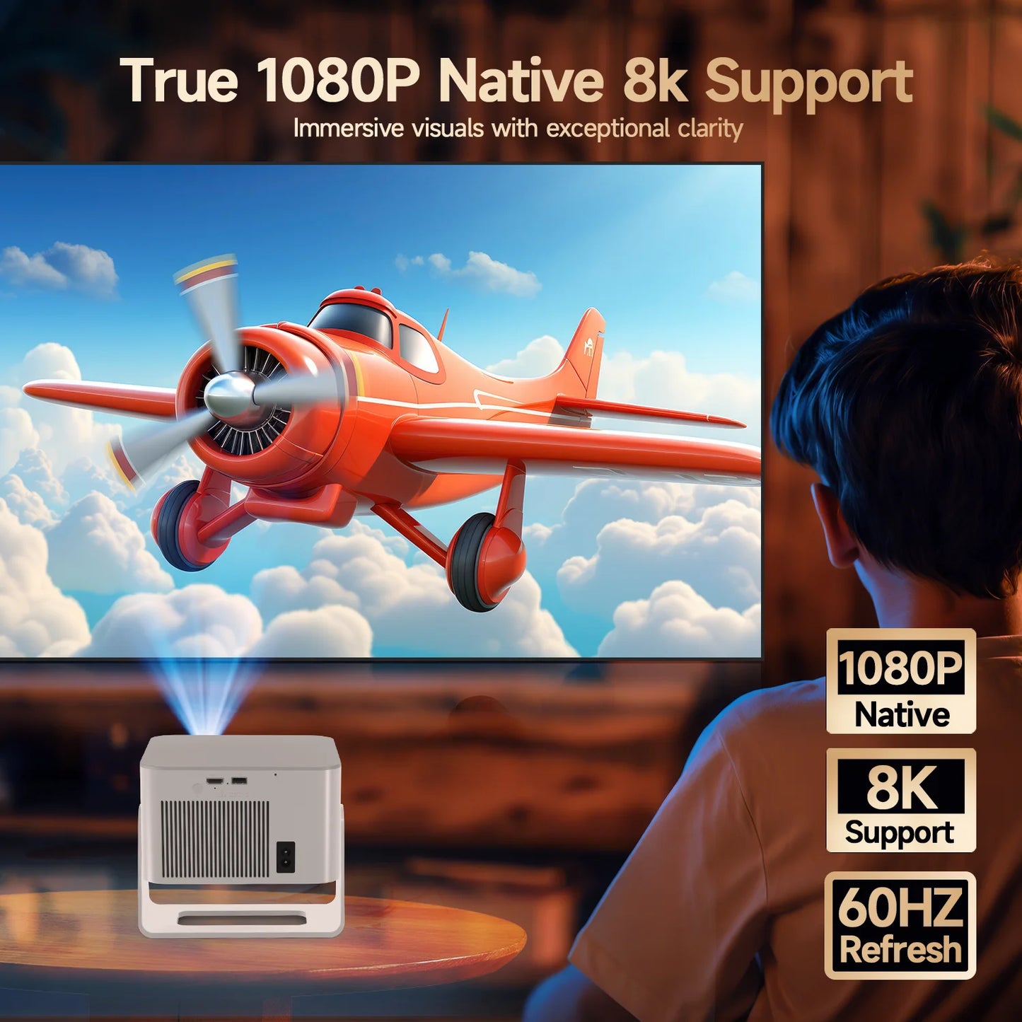 4K Native Full HD Projector with Auto Focus Bluetooth