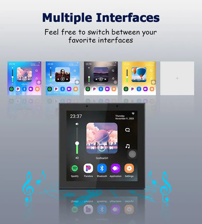 4-Inch Smart Wall Amplifier with WiFi Android 11 & Alexa
