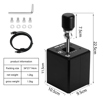 H Pattern Racing Gear Shifter USB Controller for PC