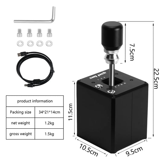 H Pattern Racing Gear Shifter USB Controller for PC