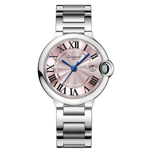 Rose Pink Sapphire Glass Automatic Watch for Women
