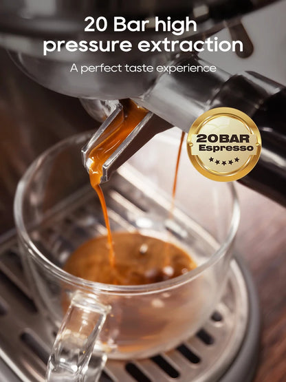 20Bar Semi-Automatic Espresso Machine Adjustable Temperature
