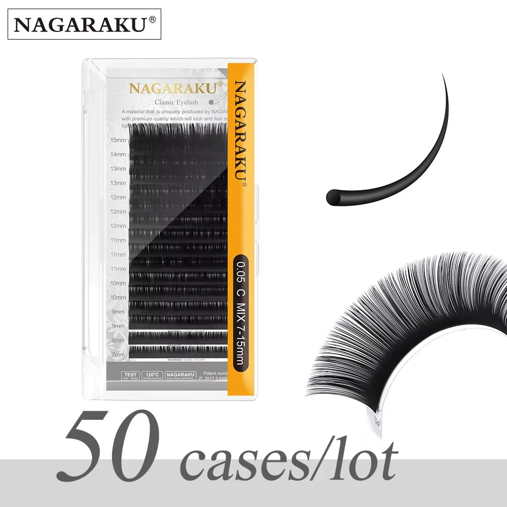 0.10mm Lightweight Mink Eyelash Extensions 50 Case Set