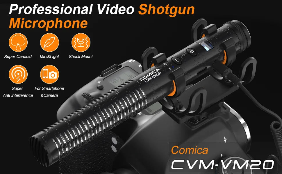 USB-C Shotgun Microphone for Smartphones and Laptops