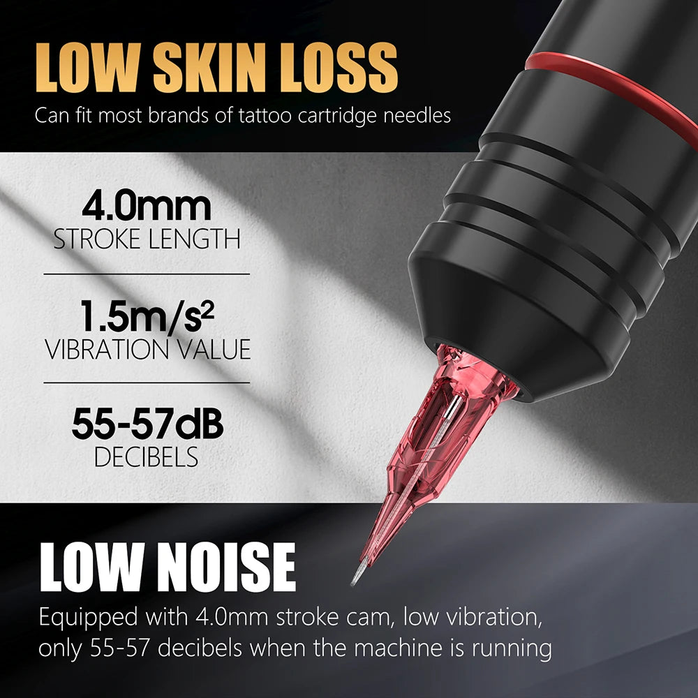 Professional Cordless Tattoo Machine Full Kit