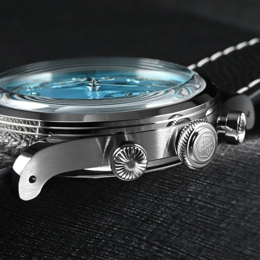 Luxury 38mm Men’s Watch White Dial Chronograph