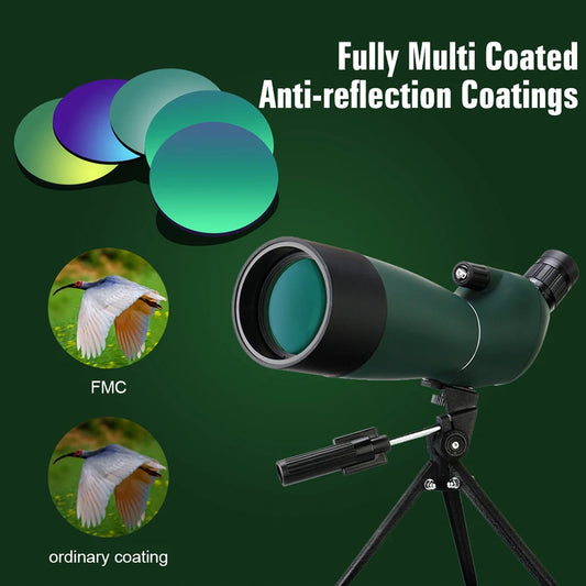 Powerful 25-75x70 Zoom Monocular Scope Black Adapter