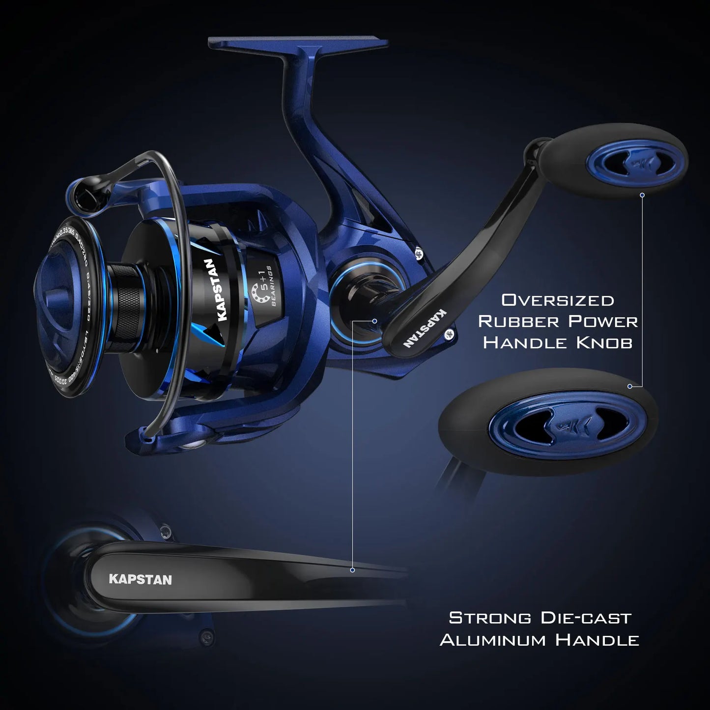 Heavy Duty Spinning Reel 6000 Series 24kg Max Drag Saltwater