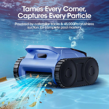 Dark Blue Robot Pool Cleaner Wall Climbing & Sonar