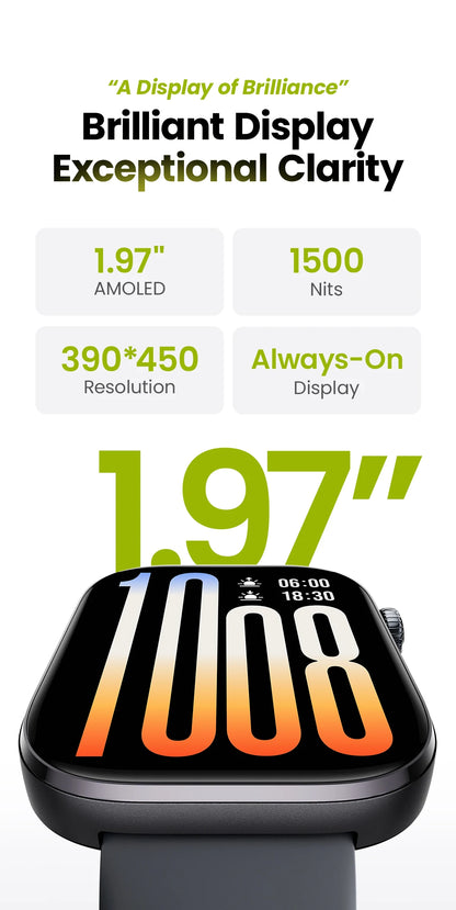 1.97 Inch AMOLED GPS Smartwatch with Compass and 5ATM
