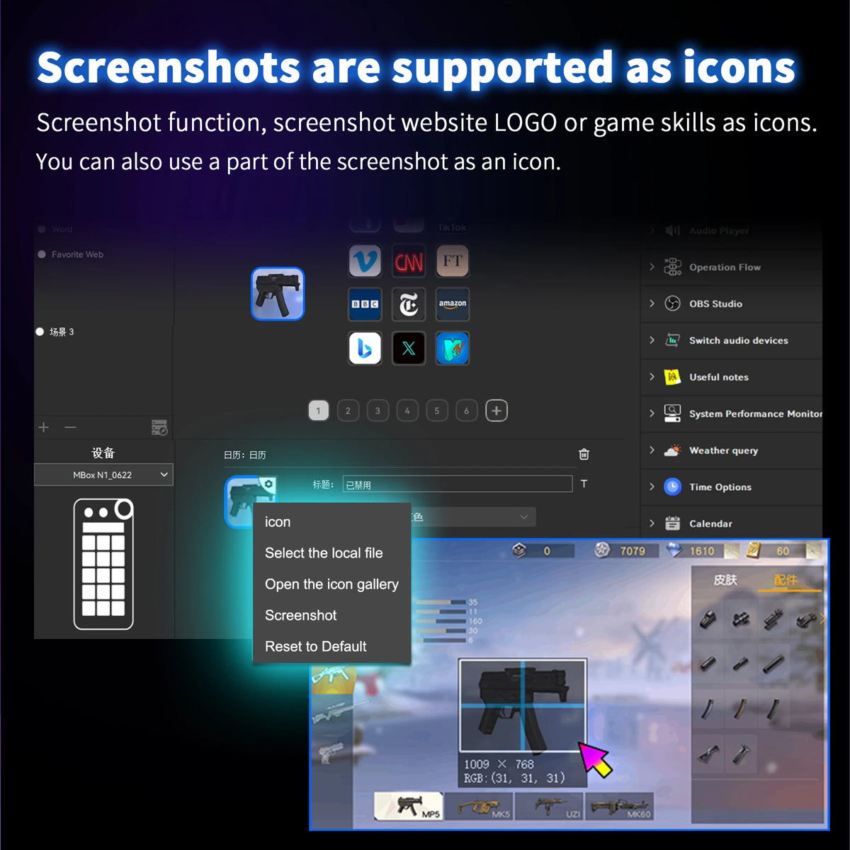 Stream Deck Controller with Programmable Keys and Rotary Knob
