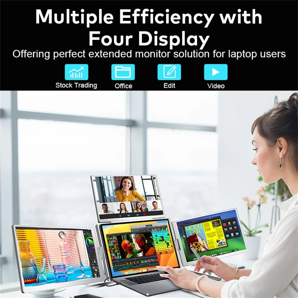 15.6" Portable FHD Secondary Monitor with Single Cable
