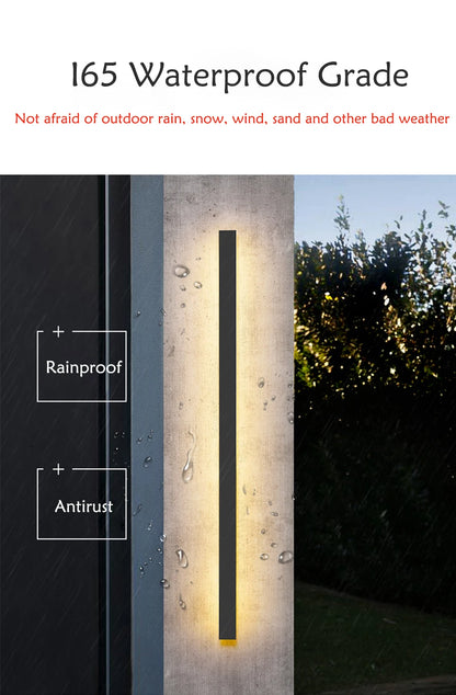 Outdoor 150cm LED Wall Light Warm White IP67
