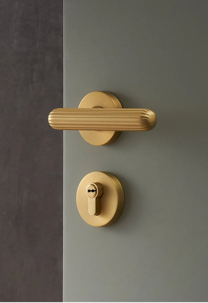 Heavy Duty Brass Door Handle Lever Interior Wood Doors