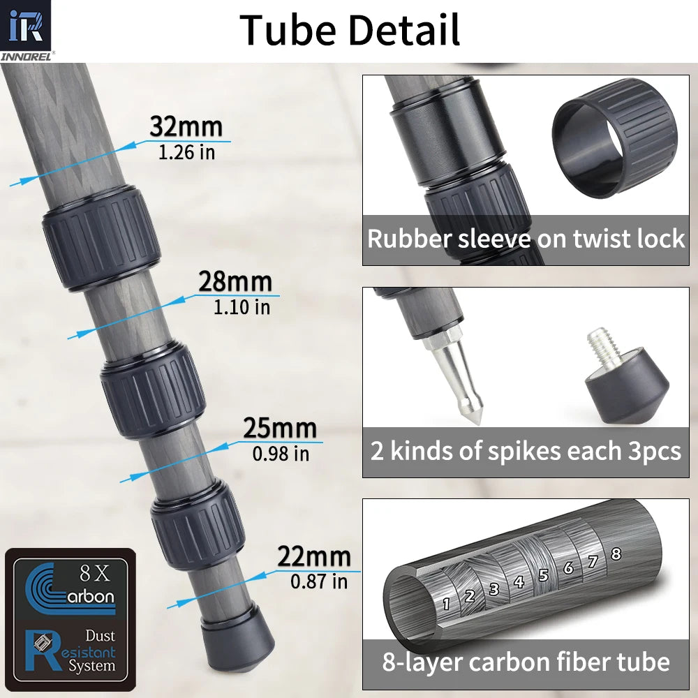 DSLR Carbon Fiber Tripod with BL75 Bowl Head