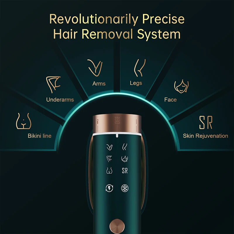 White IPL Hair Removal System with Skin Rejuvenation Function