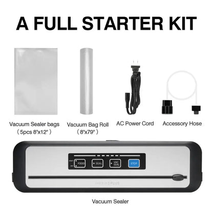 Automatic Vacuum Sealer Food Preservation Machine with Cutter