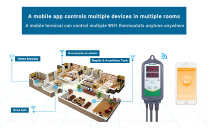Smart WiFi Temp Humidity Controller for Brewing Aquarium