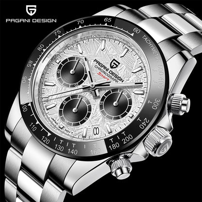 Men’s Quartz Watch 100M Waterproof Sapphire Meteorite Dial