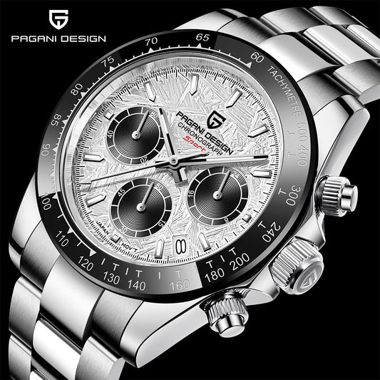 Men’s Quartz Watch 100M Waterproof Sapphire Meteorite Dial