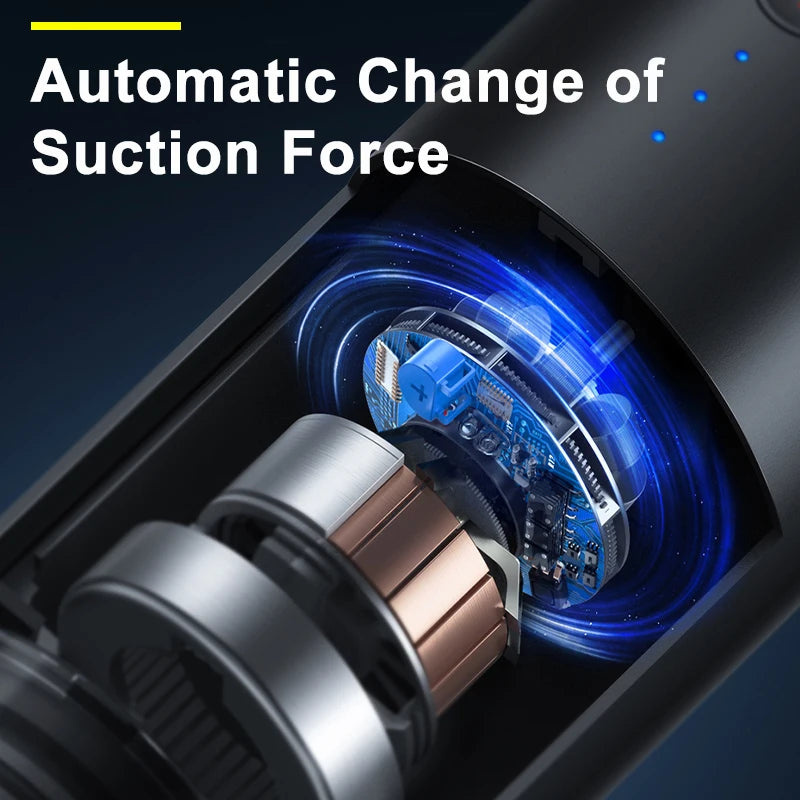 2-in-1 Cordless Car Vacuum Cleaner with Blowpipe & LED