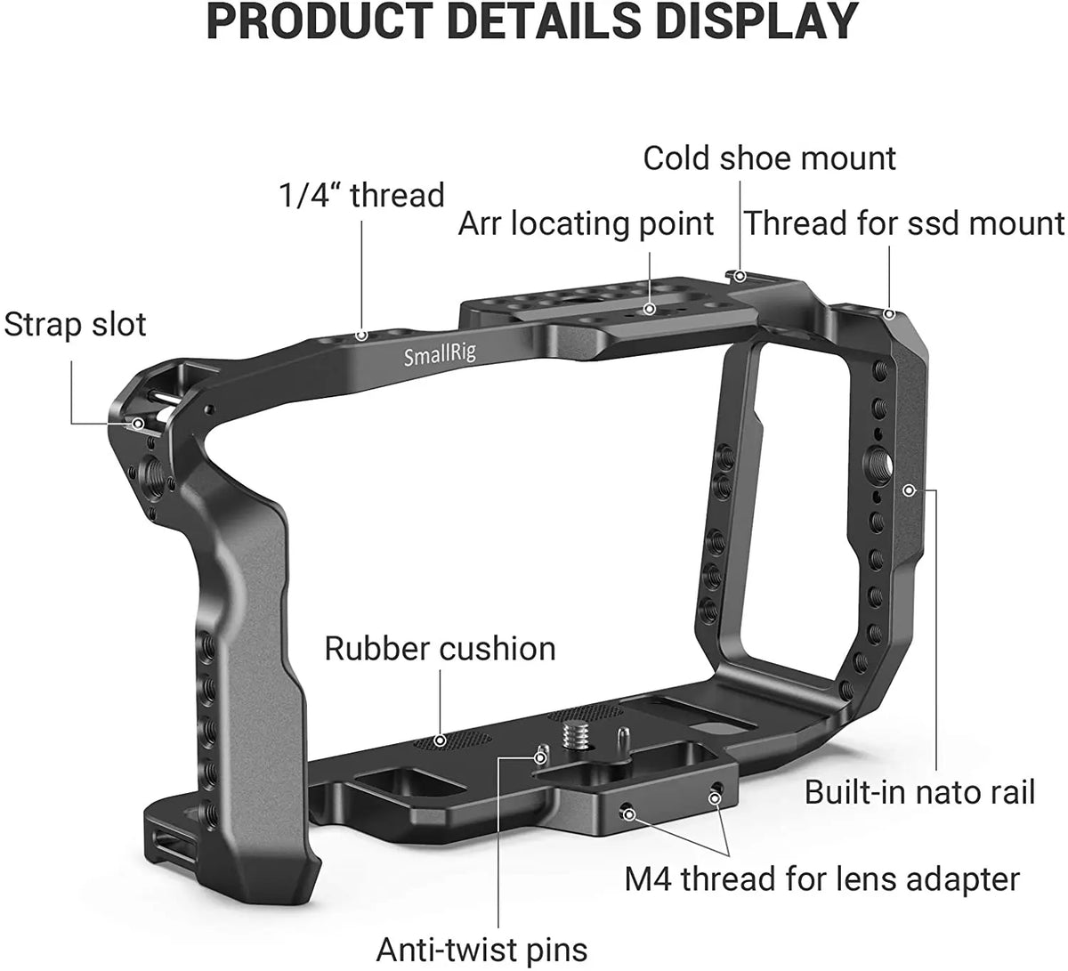 Camera Cage for Blackmagic Pocket Cinema Camera 4K 6K