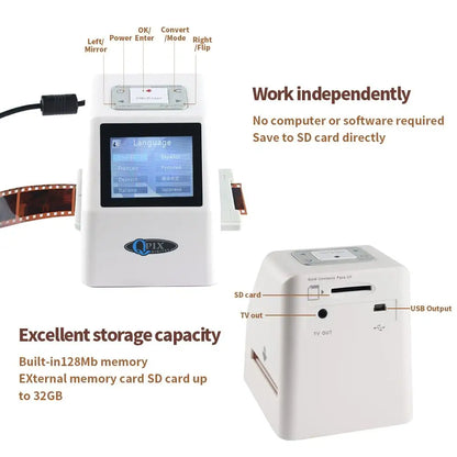 Digital Film Converter 110/135/126KPK with 2.4" LCD