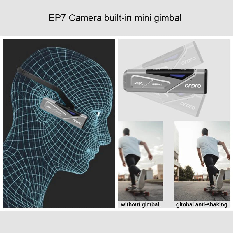 4K 60fps Wearable Vlog Camera with 64GB SD Card