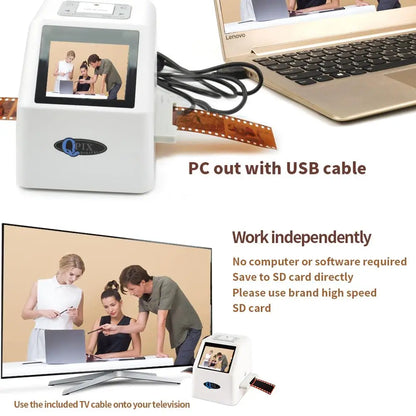35mm Film Scanner 22MP with 16GB SD Card