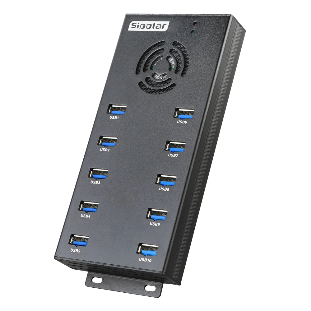 High-Speed 10-Port USB Hub 5Gbps Charger for Devices
