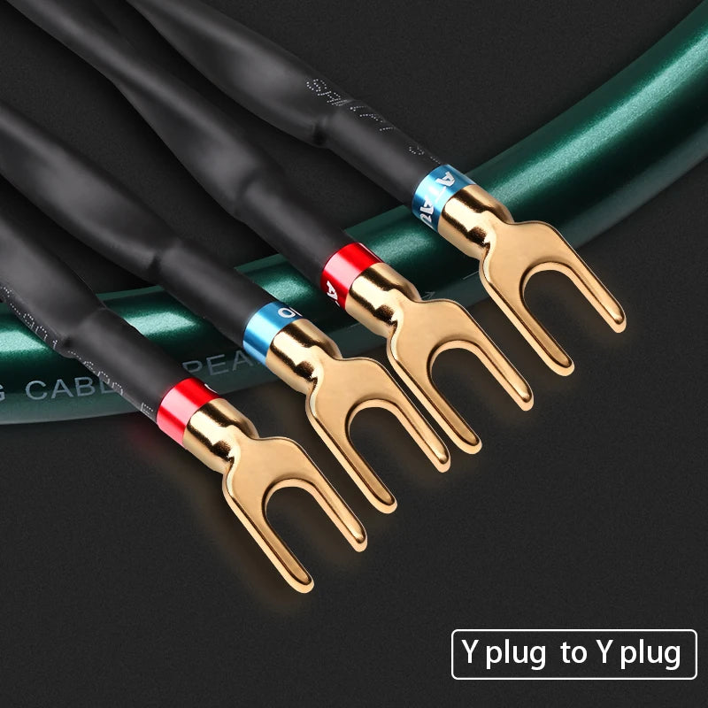 1.5m HiFi OCC Speaker Cable Y Plug to Y Connector