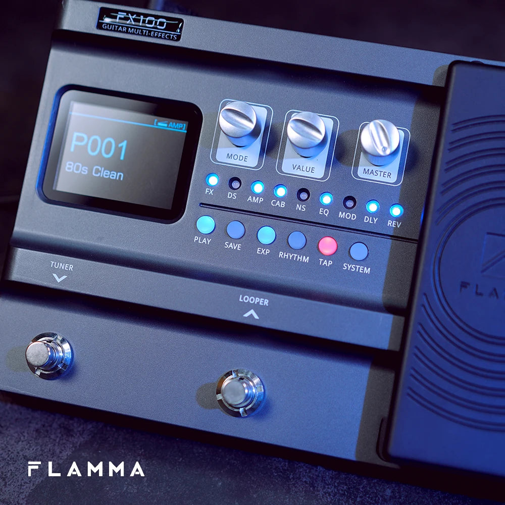 FX100 Guitar Pedal with Expression Pedal and Amp Models