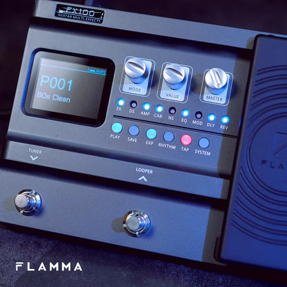 FX100 Guitar Pedal with Expression Pedal and Amp Models