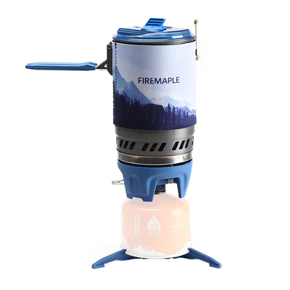 Blue Lightweight Jet Burner Camping Stove Set