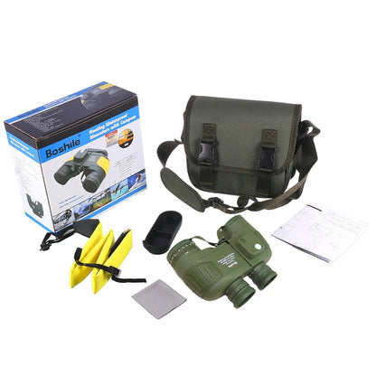10x50 Binoculars with Rangefinder Waterproof Tactical Military Beige