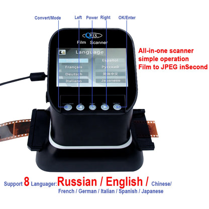 High-Resolution 35mm Film Scanner with 16GB SD Card