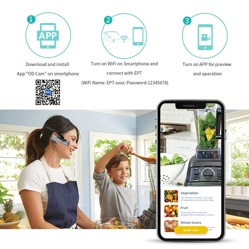 Wearable 4K Digital Camcorder with WiFi Streaming