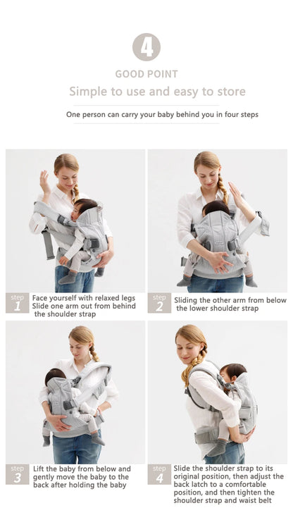 Baby Sling Carrier Ergonomic Breathable Night Flower Design