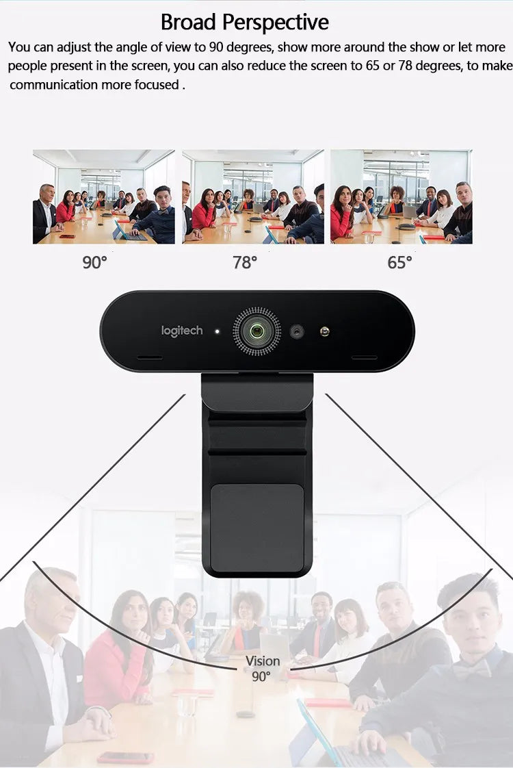 Logitech BRIO C1000e 4K Ultra HD Webcam with Microphone for Streaming and Calls