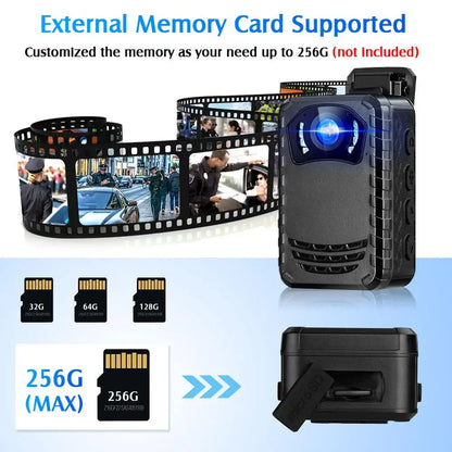 Body Camera with IR Night Vision Video Recording
