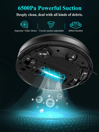 Laser Mapping Robot Vacuum with Multi-Floor Memory & UV Lamp