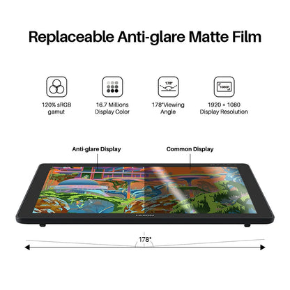 HUION Kamvas 21.5" Graphic Tablet Pen Display with Anti-Glare Screen